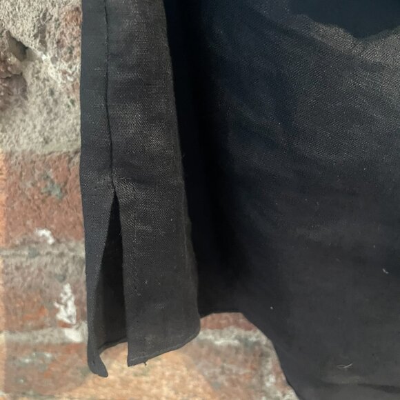 ISABEL MARANT ETOILE BLACK RUFFLE ONE SHOULDER LINEN TOP - ALTERED 40 - Picture 4 of 10